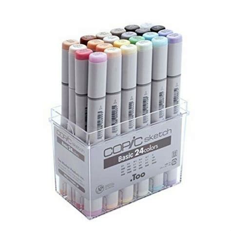 Copic Sketch Basic 24 Color Set Art Markers For Designmangaanime