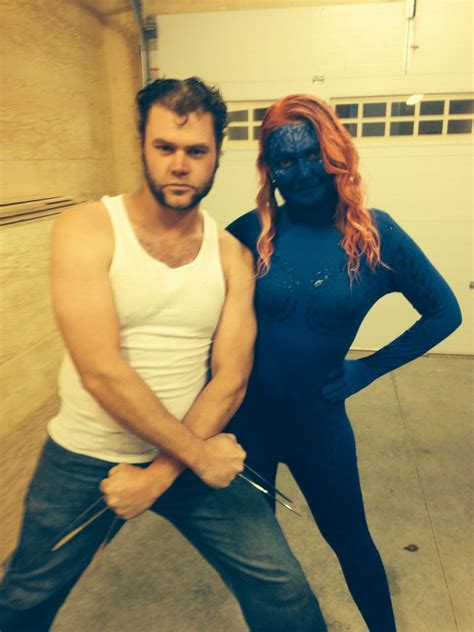DIY X Men Halloween Costume Wolverine And Mystique Superhero Fancy