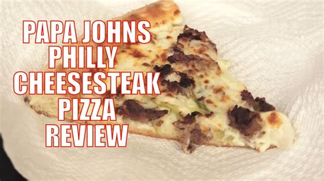 Papa Johns Philly Cheesesteak Pizza Review Youtube