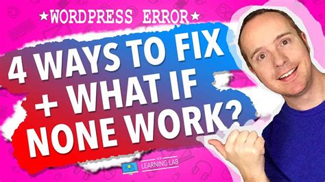 Resolve The Wordpress Error Sorry You Are Not Allowed To Access This Page Wp Admin Error