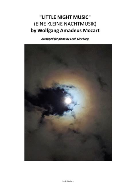 Little Night Music Eine Kleine Nachtmusik By Wolfgang Amadeus