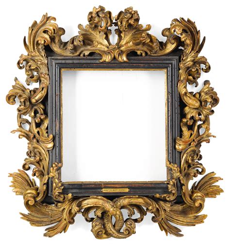 A North Italian Baroque Carved Giltwood Picture Frame In The Manner Of
