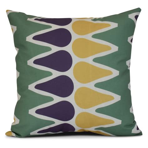 E By Design Upscale Getaway Multi Colored Picks Decorative Pillow Green