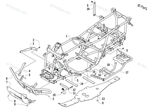 Need snowmobile parts and atv parts or motorcycle parts? Arctic Cat ATV 2007 OEM Parts Diagram for Frame And ...