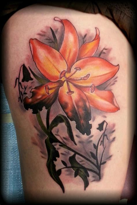Lily tattoos have a variety of meanings; Lily Flower Tattoo Design Ideas - The Xerxes