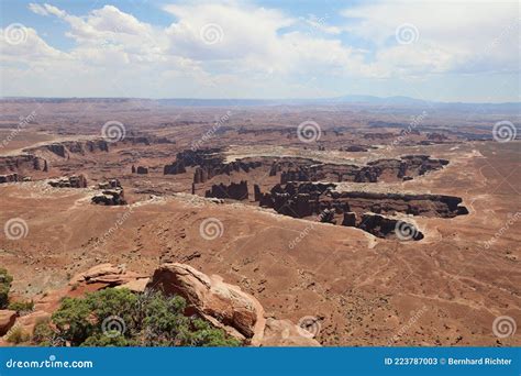 Grand View Point Overlook In Canyonlands National Park Utah Stock