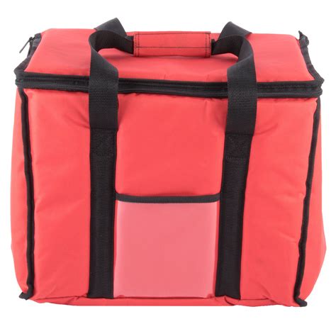 Choice Insulated Delivery Bag Soft Sided Sandwich Take Out Hot Cold Delivery Bag Red Nylon