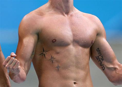 Hot Male Olympic Swimmers Shoulders And Chests In Tattoos On