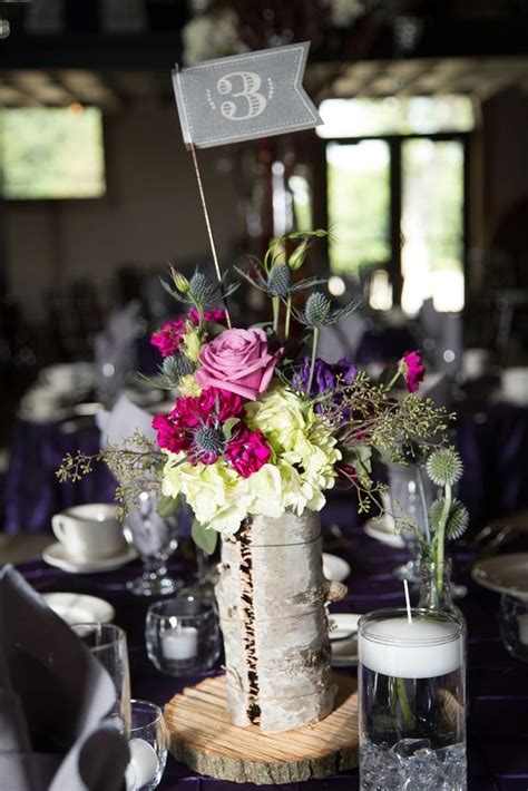 Birch Tree Vase Wedding Centerpiece Via Kent And Stephanie Photography