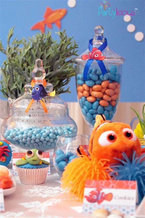 Candy Jars At A Finding Nemo Birthday Party See More Party Planning