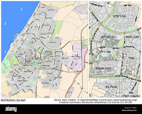 Ashkelon Israel City Map Stock Vector Image And Art Alamy