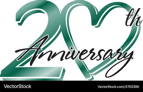 20th Anniversary Royalty Free Vector Image Vectorstock