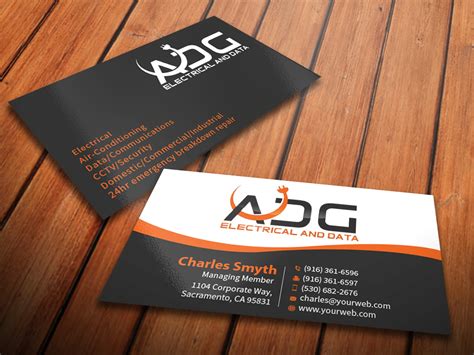 modern electrical business card design   company