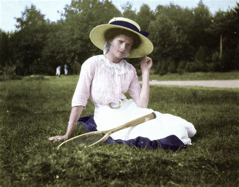Grand Duchess Tatiana Taking Time Out From Her Tennis Match Grand