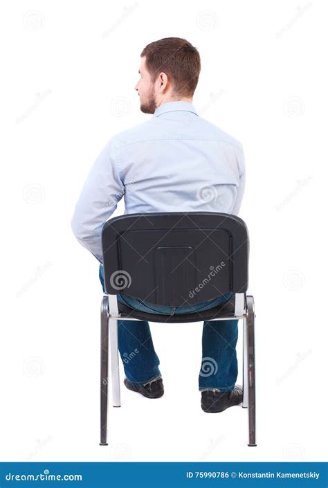 Back View Of Business Man Sitting On Chair Stock Photo Image Of