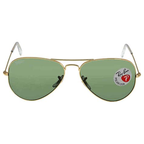 Ray Ban Aviator Green Polarized Sunglasses Rb3025 001 58 58 14
