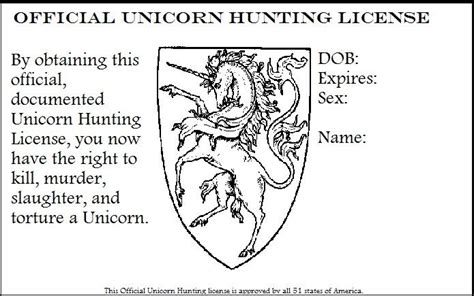 Official Unicorn Hunting Website Obtain Your Unicorn Hunting License