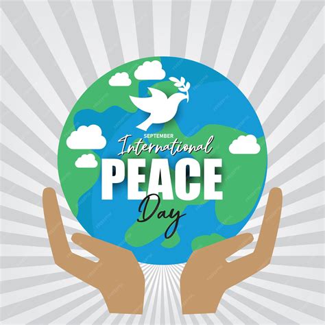Premium Vector International Peace Day Illustration Concept Present