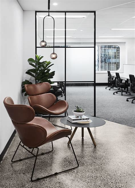 Modern Office Mid Century Design | Modern office design inspiration, Modern office space, Modern 