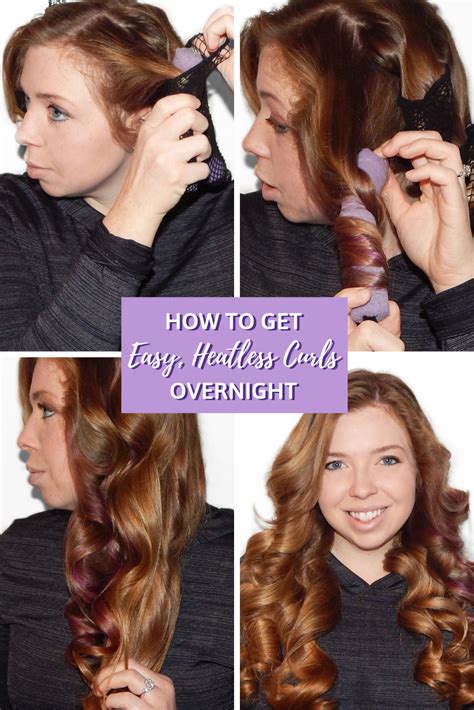 Easy Heatless Curls Overnight With Cozy Curlers Heatless Curls Overnight Wavy Hair Overnight
