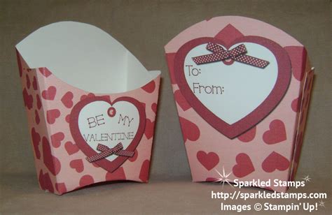 Free Printable Valentine French Fry Treat Box Sparkled Stamps