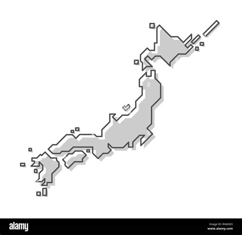 Japan Map Modern Simple Line Style Vector Stock Vector Image And Art