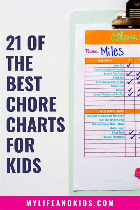 21 Of The Best Chore Charts For Kids My Life And Kids Chore Chart