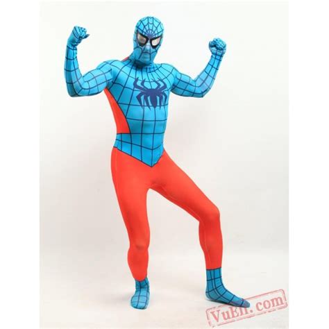 orange spiderman zentai suit spandex bodysuit costumes