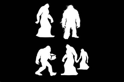 Bigfoot Sasquatch Silhouette Design Graphic By Uisahirsulaiman