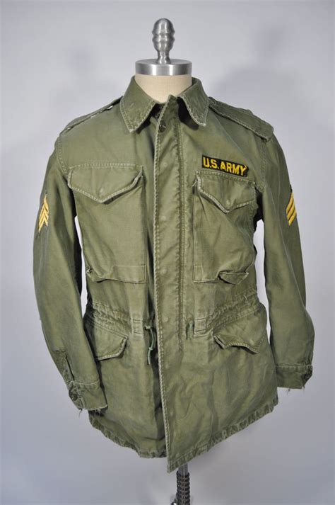 Vintage Army Jacket M65 Military Field Coat Og 107 Regular