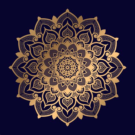 Single Floral Golden Mandala Design Download Free