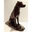 Cold Cast Bronze Resin Sitting Dog  Old Chapel Gallery