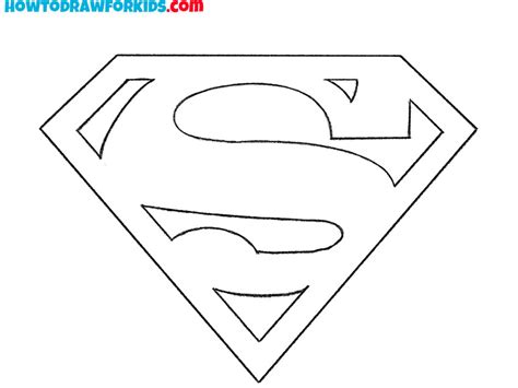 How To Draw Superman Logo Easy Drawing Tutorial For Kids