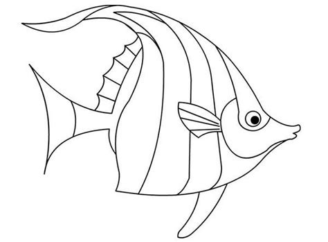 Beautiful Angel Fish Coloring Page | Coloring Sky