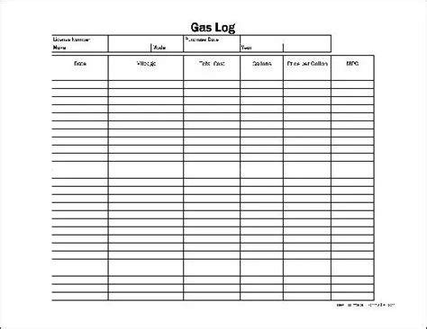 Free Easy Copy Basic Gas Log Wide From Formville