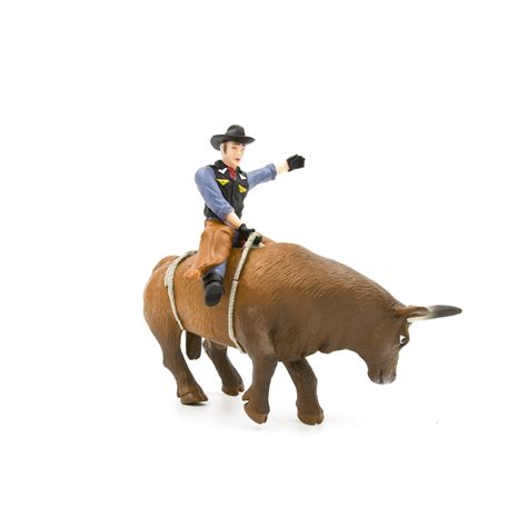 Little Buster Toys Bucking Bull And Rider Brown