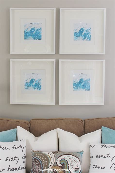 Easy Diy Watercolor Abstract Wall Art Setting For Four