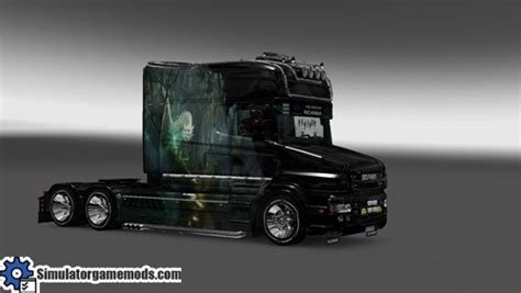 Ets Scania T Truck Longline White Dragon Skin Simulator Games Mods