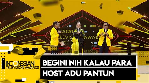 begini nih kalau para host adu pantun indonesian television awards 2020 youtube