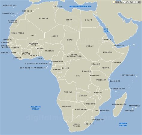 Africa Map With Capitals Jejum E Oração Por África