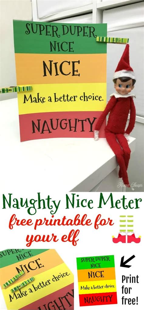 Naughty Or Nice Meter Printable