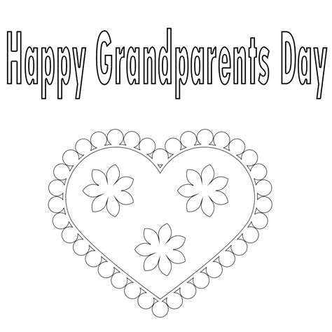 Grandparents Day Coloring Pages Preschool Printable To Print