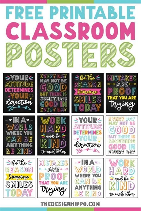 Free Printable Classroom Posters With Motivational Quotes