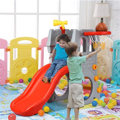 Buy Costzon Toddler Slide Playground Climber Set 5 In 1 Slide For Kids