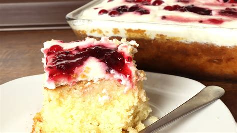 EASY TRES LECHES LEMON CAKE RECIPE SOFT AND FLUFFY RED BERRY SYRUP