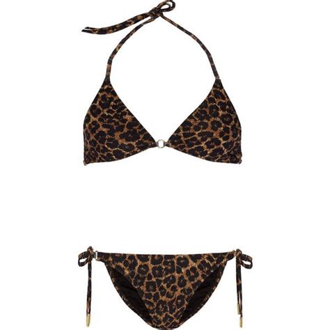 Melissa Odabash Monte Carlo Leopard Print Triangle Bikini Leopard