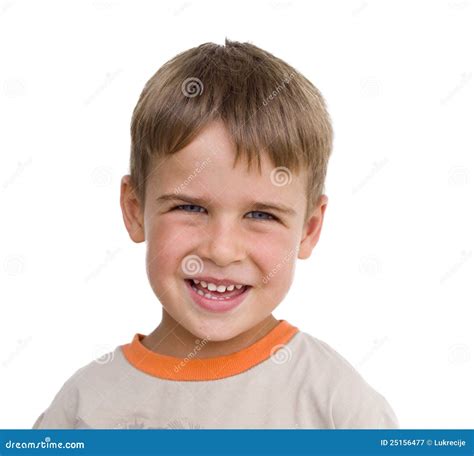 Young Boy Smiling Stock Image Image Of Youthful Small 25156477
