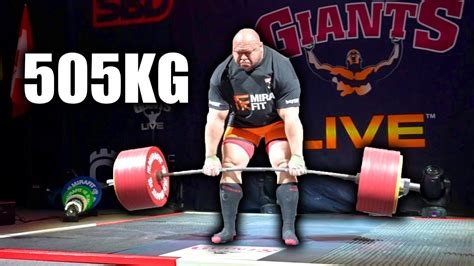 505kg Deadlift World Record Giants Live Eddie Hall Youtube