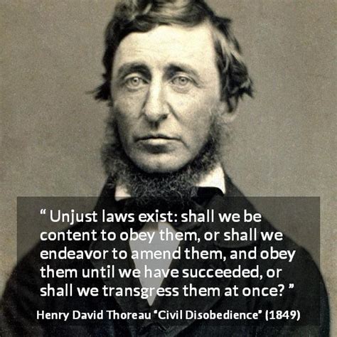 Henry David Thoreau Unjust Laws Exist Shall We Be Content