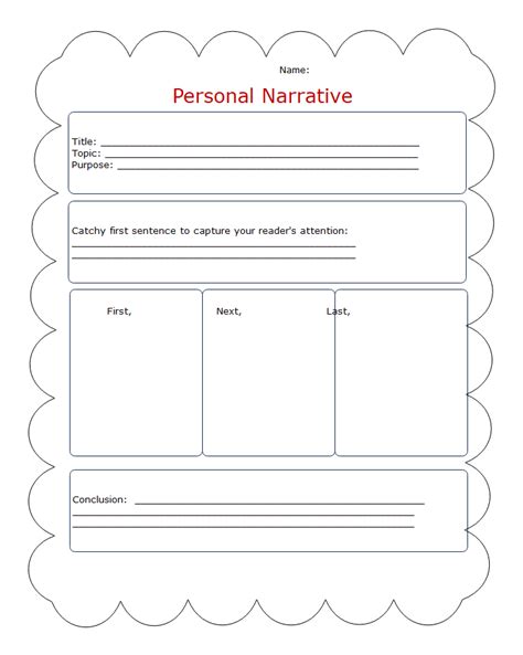 Editable Narrative Writing Graphic Organizer Examples Education For Kids